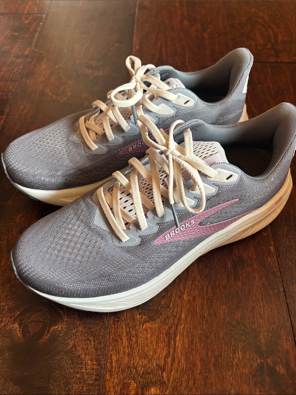 Brooks Women’s Athletic Shoes — Gray with Pink Logo